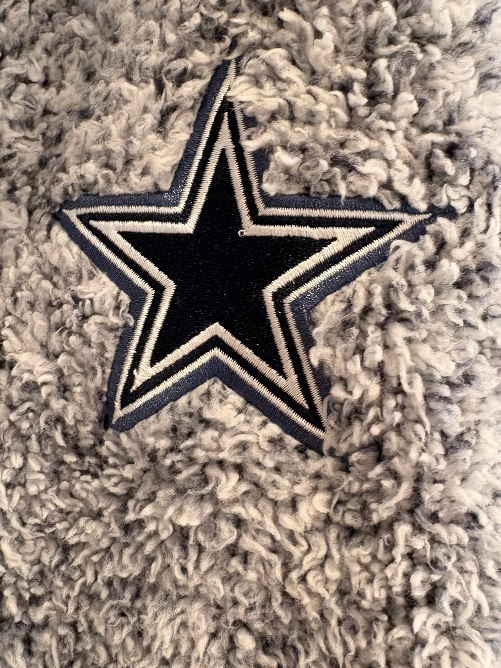 Dallas Cowboys Authentic Sherpa Jacket - Gray & Navy Label